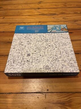 Color Me Purr-fect 500-Piece Coloring Puzzle - Cat Illustration